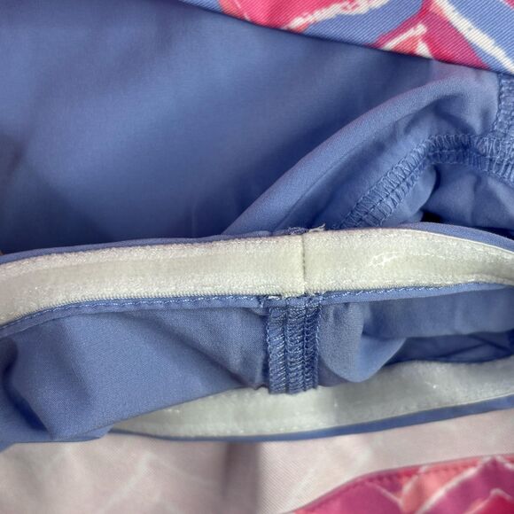 Vineyard Vines Skort Womens 12 Pink Blue Chevron Golf Tennis Stretch Pockets - Picture 9 of 16